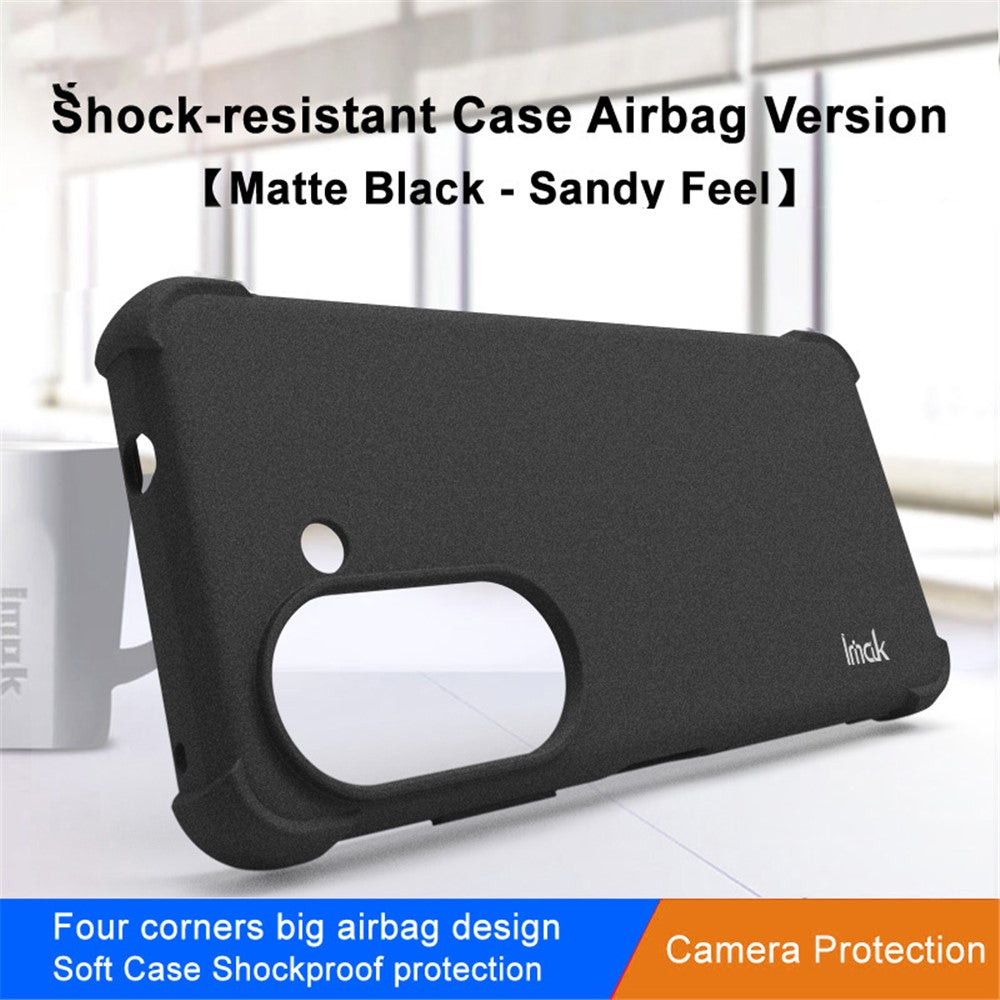 IMAK til Asus Zenfone 10 5G Mat Telefon Beskyttelsescover Blødt TPU Stødsikkert Bagcover