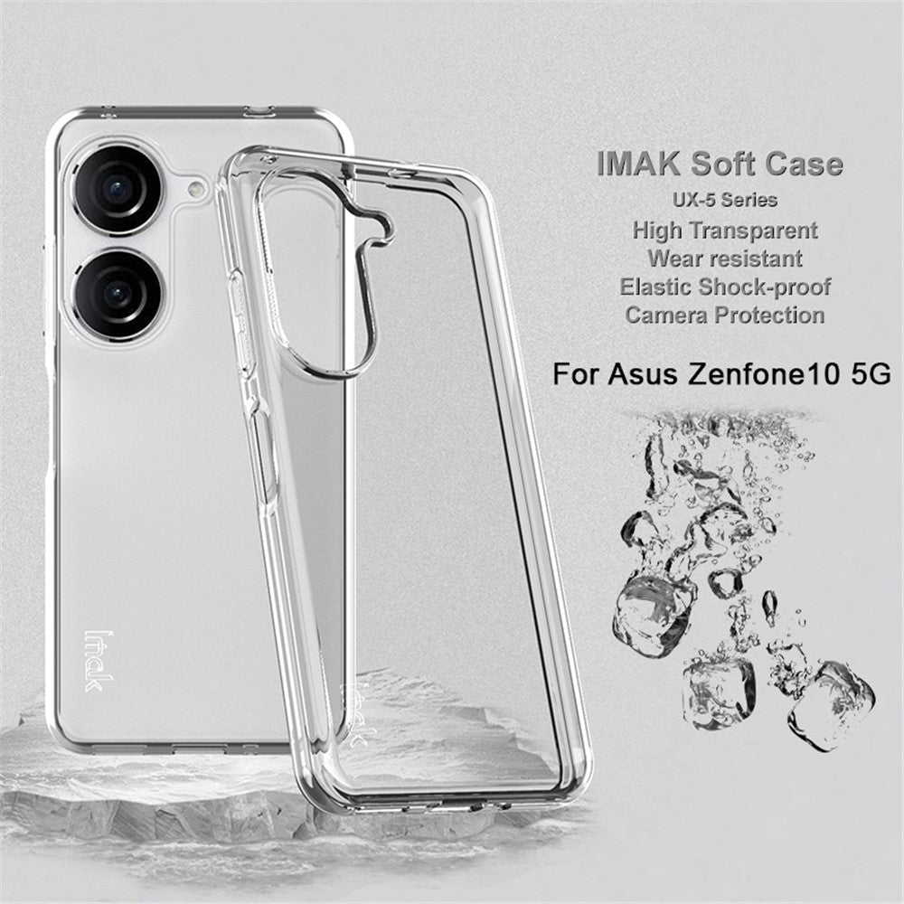 IMAK UX-5 Series til Asus Zenfone 10 5G HD Transparent Mobiltelefoncover TPU Mobilcover