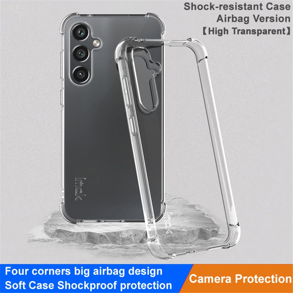 IMAK For Samsung Galaxy S23 FE Phone Shell Four Corner Clear Phone Cover Soft TPU Back Case