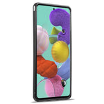 LC.IMEEKE För Samsung Galaxy A51 4G SM-A515 Slim-Fit mobilskal Kolfiberstruktur PU-läder+TPU+EVA-skal