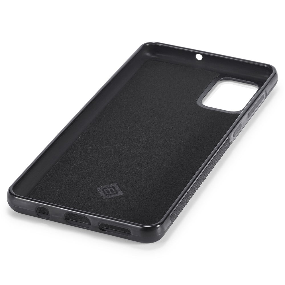 LC.IMEEKE För Samsung Galaxy A51 4G SM-A515 Slim-Fit mobilskal Kolfiberstruktur PU-läder+TPU+EVA-skal