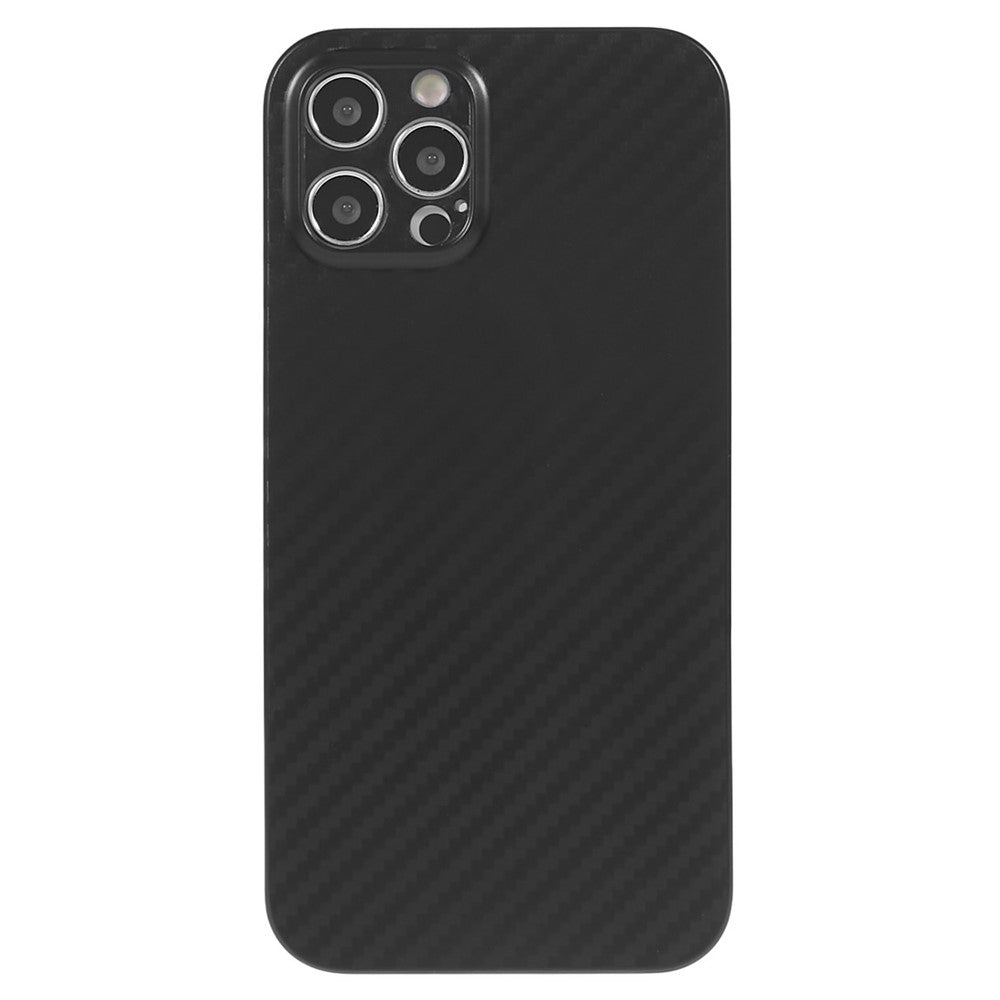For iPhone 12 Pro 6.1 inch Carbon Fiber Texture PC Cover Super Thin Phone Case (Precise Lens Cutout)