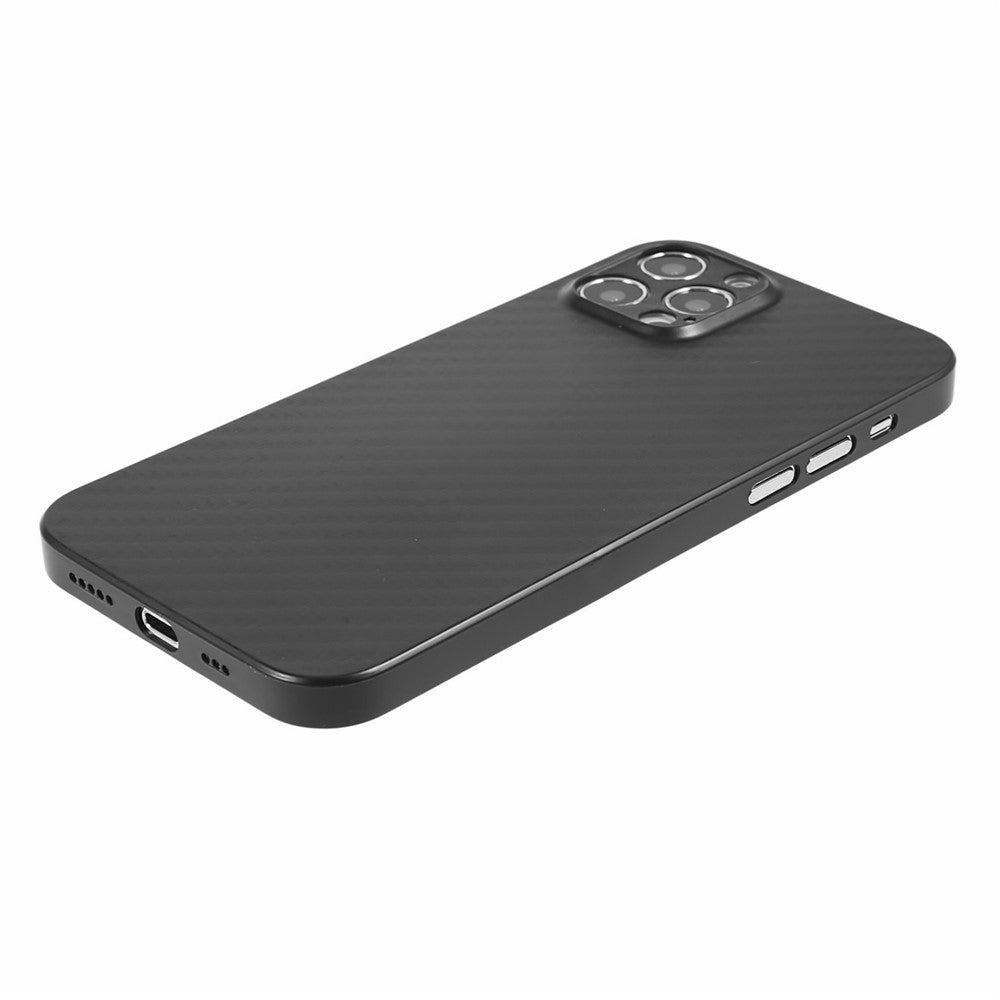For iPhone 12 Pro 6.1 inch Carbon Fiber Texture PC Cover Super Thin Phone Case (Precise Lens Cutout)