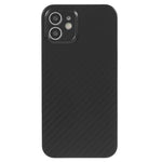 Til iPhone 12 6,1 tommer Supertyndt cover med kulfibertekstur PC-bagside (præcis udskæring til kameralinse)