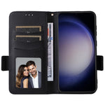 For Samsung Galaxy S23 FE Anti-scratch Litchi Texture PU Leather Case Wallet Stand Phone Cover with Strap