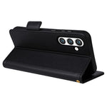 For Samsung Galaxy S23 FE Anti-scratch Litchi Texture PU Leather Case Wallet Stand Phone Cover with Strap