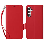 For Samsung Galaxy S23 FE Anti-scratch Litchi Texture PU Leather Case Wallet Stand Phone Cover with Strap