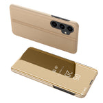 Samsung Galaxy S23 FE Flipfodral i Läder med Stativ Heltäckande Skyddande mobilfodral