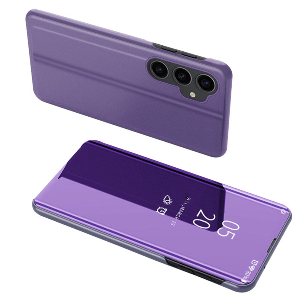 Samsung Galaxy S23 FE Flipfodral i Läder med Stativ Heltäckande Skyddande mobilfodral