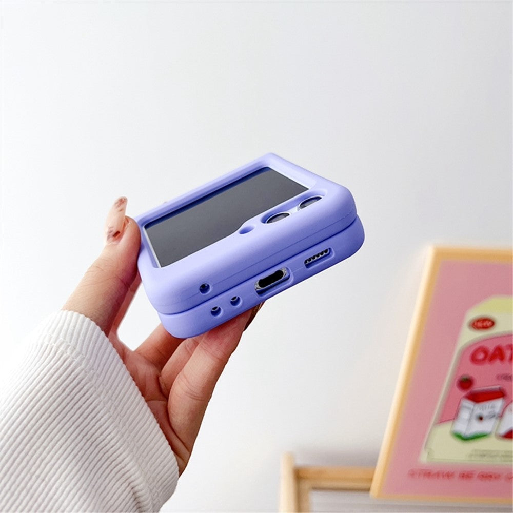 Silikone telefoncover til Samsung Galaxy Z Flip5 5G, Anti-ridse beskyttende foldbart telefoncover
