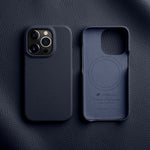 MELKCO Til iPhone 14 Pro Ægte Koskindbelagt PC Telefoncover Magnetisk Faldsikret Cover