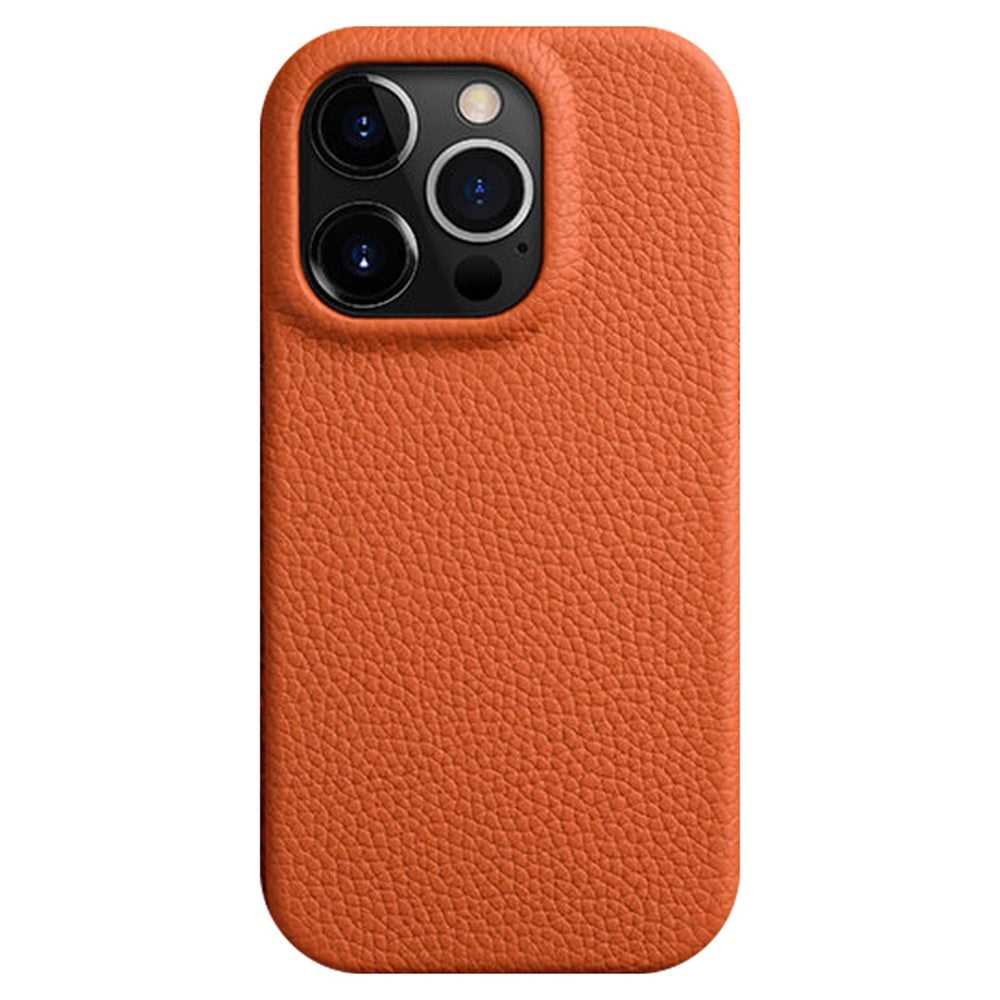 MELKCO Til iPhone 14 Pro Ægte Koskindbelagt PC Telefoncover Magnetisk Faldsikret Cover