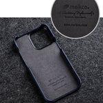 MELKCO Till iPhone 13 Pro Max 6,7 tum Stort utskuret mobilskal i äkta koläder + PC-fodral