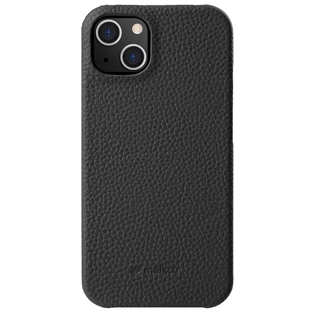 MELKCO til iPhone 13 mini 5.4 tommer Beskyttelsescover Ægte Koskindbelagt PC Telefoncover