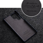 MELKCO Incomplete Cover for Samsung Galaxy S23 Ultra , Genuine Cow Leather Coated PC Phone Shell