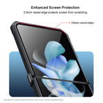XUNDD til Samsung Galaxy Z Flip5 5G Akryl+TPU Telefoncover med Glas+Beskyttelsesbarre