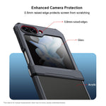 XUNDD til Samsung Galaxy Z Flip5 5G Akryl+TPU Telefoncover med Glas+Beskyttelsesbarre