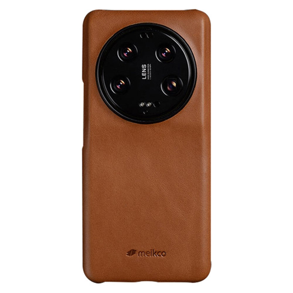 MELKCO Skyddsskal För Xiaomi 13 Ultra Äkta Koläder + Mikrofiberläder + PC Vaxartad Textur mobilskal