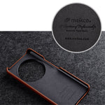MELKCO Skyddsskal För Xiaomi 13 Ultra Äkta Koläder + Mikrofiberläder + PC Vaxartad Textur mobilskal