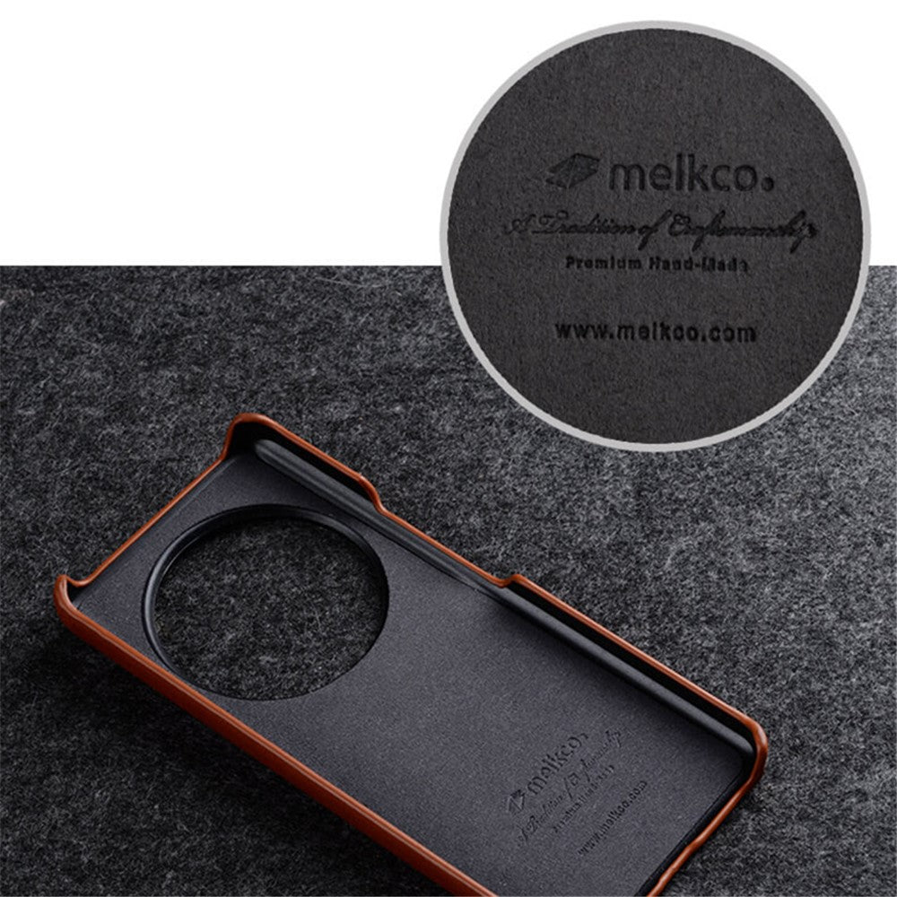MELKCO Skyddsskal För Xiaomi 13 Ultra Äkta Koläder + Mikrofiberläder + PC Vaxartad Textur mobilskal