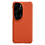 MELKCO Hard Cover for Huawei P60 Art Genuine Cow Leather Coated PC Incomplete Phone Shell
