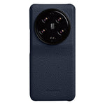 MELKCO For Xiaomi 13 Ultra Genuine Cow Leather Coated PC Mobile Phone Case Incomplete Shell