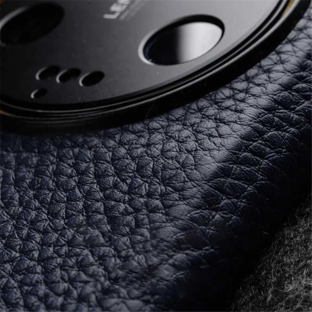 MELKCO For Xiaomi 13 Ultra Genuine Cow Leather Coated PC Mobile Phone Case Incomplete Shell