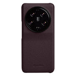 MELKCO For Xiaomi 13 Ultra Genuine Cow Leather Coated PC Mobile Phone Case Incomplete Shell