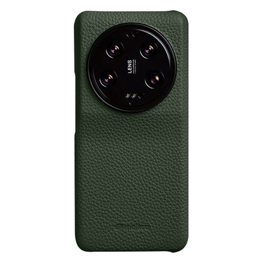 MELKCO For Xiaomi 13 Ultra Genuine Cow Leather Coated PC Mobile Phone Case Incomplete Shell