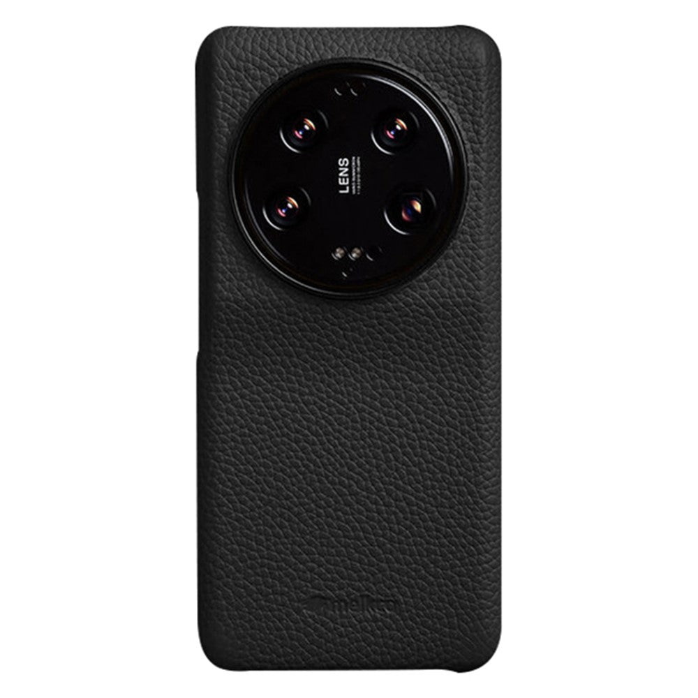 MELKCO For Xiaomi 13 Ultra Genuine Cow Leather Coated PC Mobile Phone Case Incomplete Shell