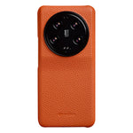 MELKCO For Xiaomi 13 Ultra Genuine Cow Leather Coated PC Mobile Phone Case Incomplete Shell