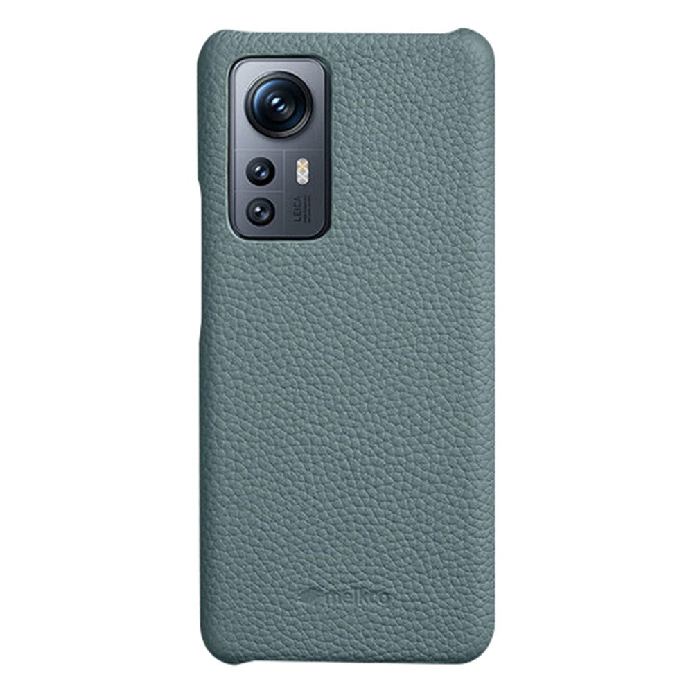 MELKCO For Xiaomi 12 Pro 5G / 12S Pro 5G / 12 Pro (Dimensity) 5G Genuine Cow Leather Coated PC Incomplete Phone Case