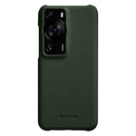 MELKCO Fallskyddsfodral för Huawei P60 / P60 Pro Äkta Koläder Belagt PC Ofullständigt mobilskal