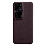 MELKCO Fallskyddsfodral för Huawei P60 / P60 Pro Äkta Koläder Belagt PC Ofullständigt mobilskal