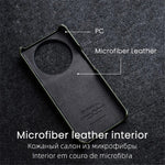 MELKCO Shock-absorbing Cover for Xiaomi 12S Ultra 5G Genuine Cow Leather Coated PC Incomplete Phone Case