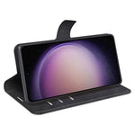 For Samsung Galaxy S23 FE Calf Texture Anti-fall Case PU Leather Wallet Stand Phone Cover