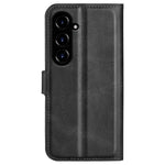 For Samsung Galaxy S23 FE Calf Texture Anti-fall Case PU Leather Wallet Stand Phone Cover