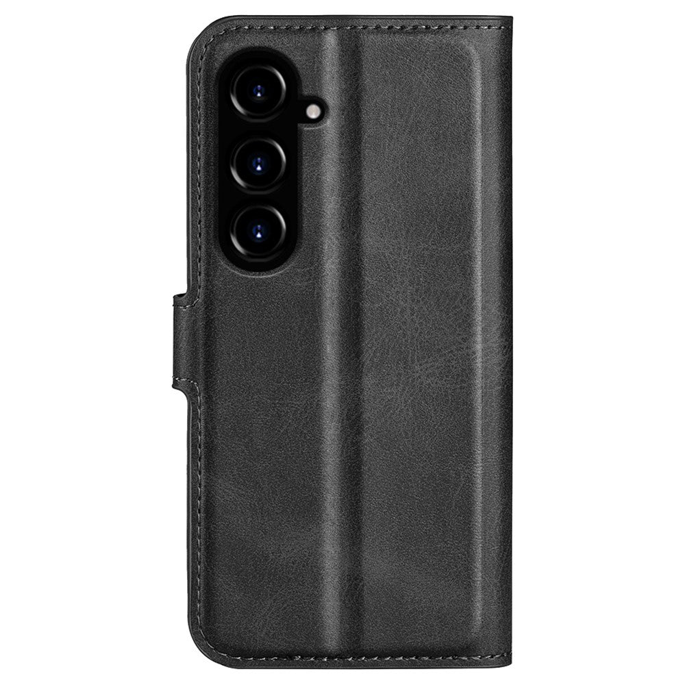 For Samsung Galaxy S23 FE Calf Texture Anti-fall Case PU Leather Wallet Stand Phone Cover