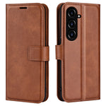 For Samsung Galaxy S23 FE Calf Texture Anti-fall Case PU Leather Wallet Stand Phone Cover