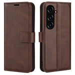 For Samsung Galaxy S23 FE Calf Texture Anti-fall Case PU Leather Wallet Stand Phone Cover