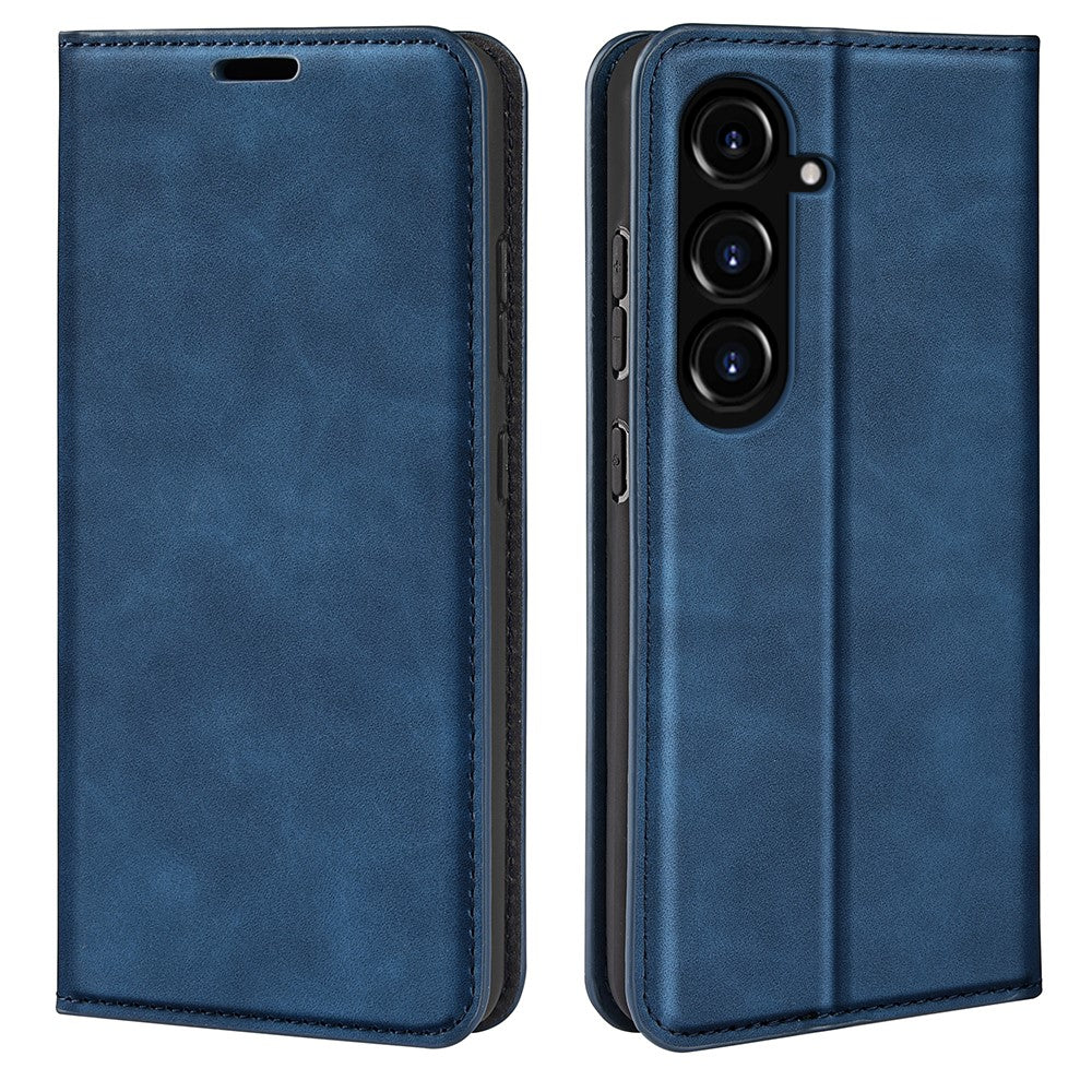 Samsung Galaxy S23 FE PU-läder stativfodral med skin-touch-funktion, plånboksfodral