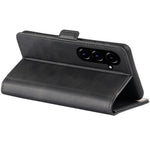 For Samsung Galaxy S23 FE Calf Texture Cover PU Leather Wallet Phone Case with  Stand