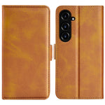 For Samsung Galaxy S23 FE Calf Texture Cover PU Leather Wallet Phone Case with  Stand