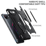 Til Asus ROG Phone 6 5G / ROG Phone 7 5G PC+TPU Telefoncover Anti-skrid Støttefod Telefoncover