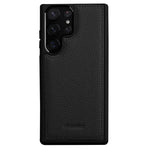 MELKCO för Samsung Galaxy S23 Ultra mobilskal i äkta nötläder med hårt PC-slim
