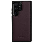 MELKCO för Samsung Galaxy S23 Ultra mobilskal i äkta nötläder med hårt PC-slim