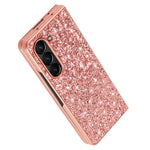 For Samsung Galaxy Z Fold5 5G Glitter Sequins Phone Case Electroplating TPU Frame Hard PC Back Cover