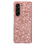 For Samsung Galaxy Z Fold5 5G Glitter Sequins Phone Case Electroplating TPU Frame Hard PC Back Cover