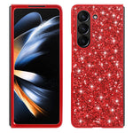 For Samsung Galaxy Z Fold5 5G Glitter Sequins Phone Case Electroplating TPU Frame Hard PC Back Cover