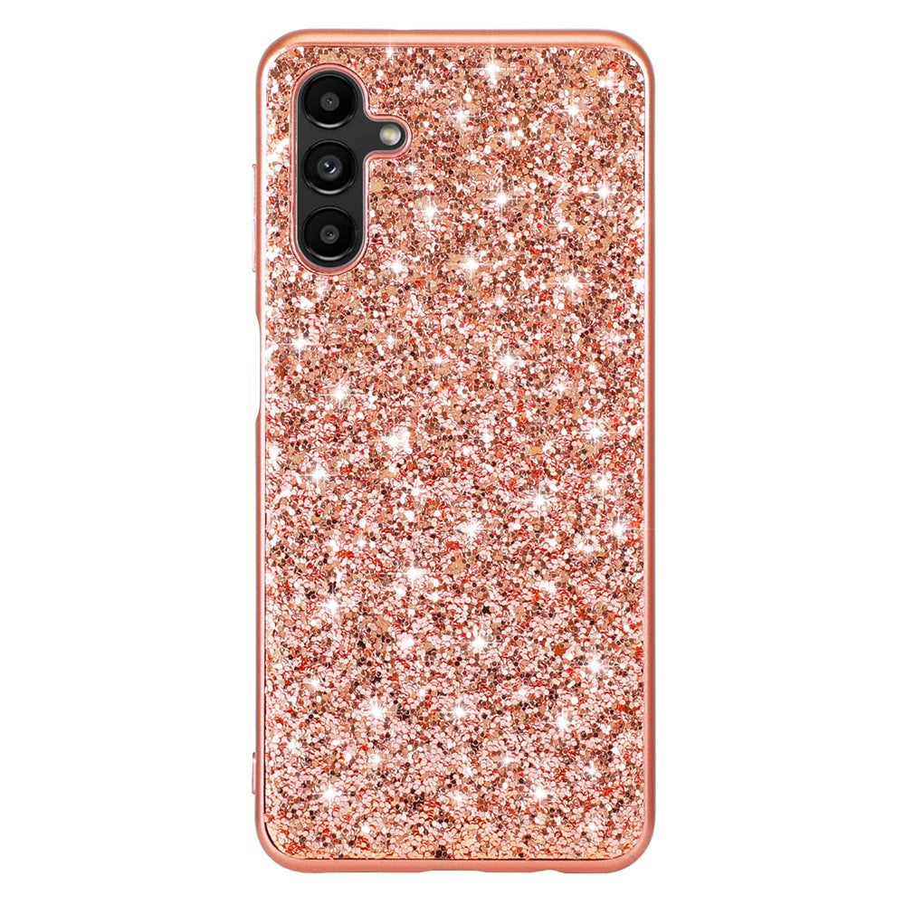 For Samsung Galaxy A24 4G (162.1 x 77.6 x 8.3mm) Glitter Sequins Phone Case Electroplating TPU Frame + PC Back Phone Cover